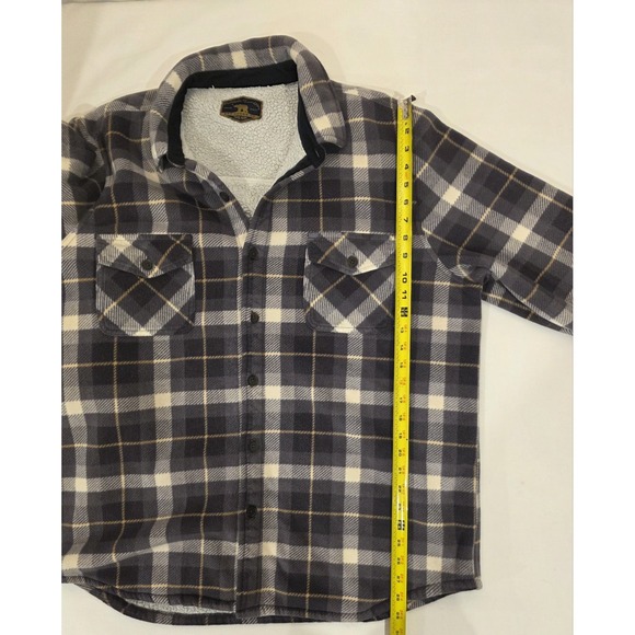 Freedom Foundry Men's Sherpa Lined Flannel Plaid Button Up Shirt. Size XL - Picture 8 of 9